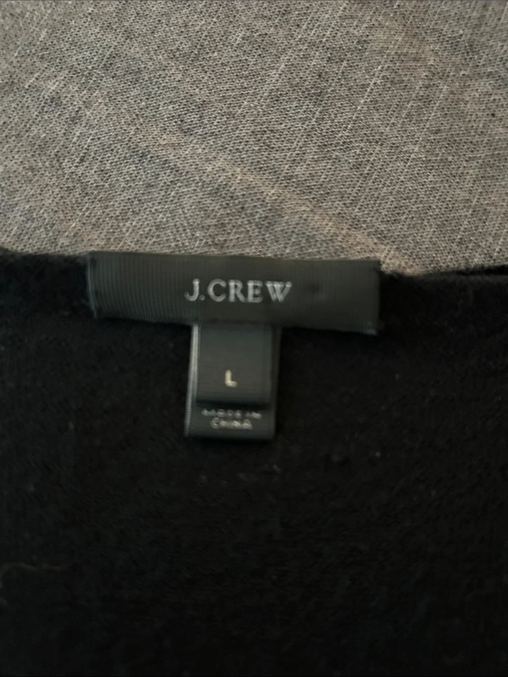 J. Crew Women’s Black V-Neck Merino Wool Sweater